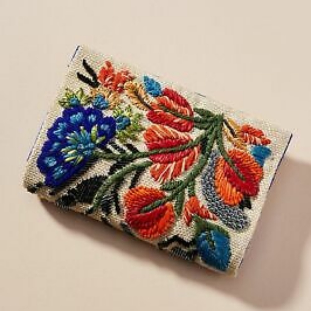 NWOT Anthropologie fanciful florals purse